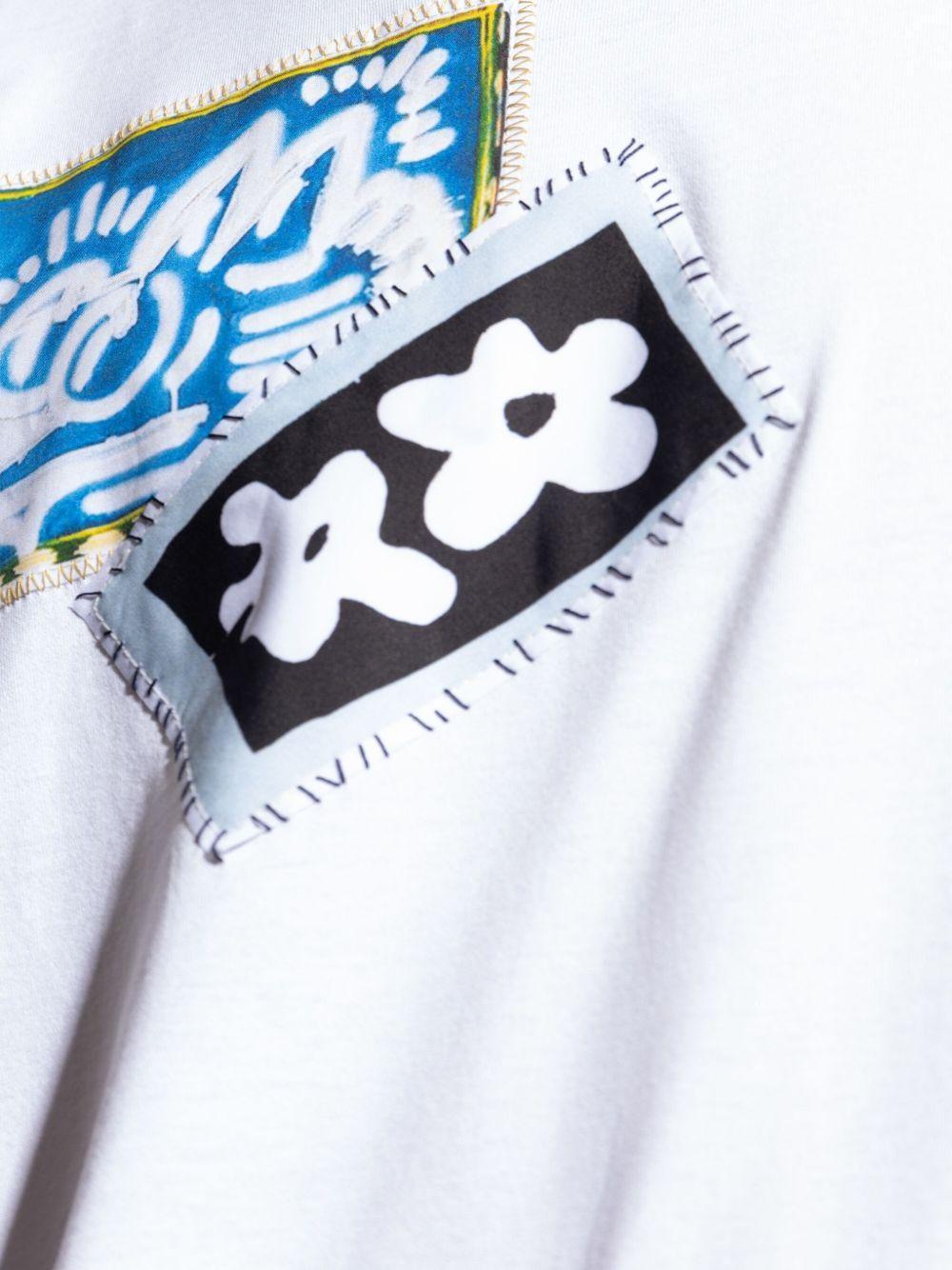 patchwork print T-shirt Product Image