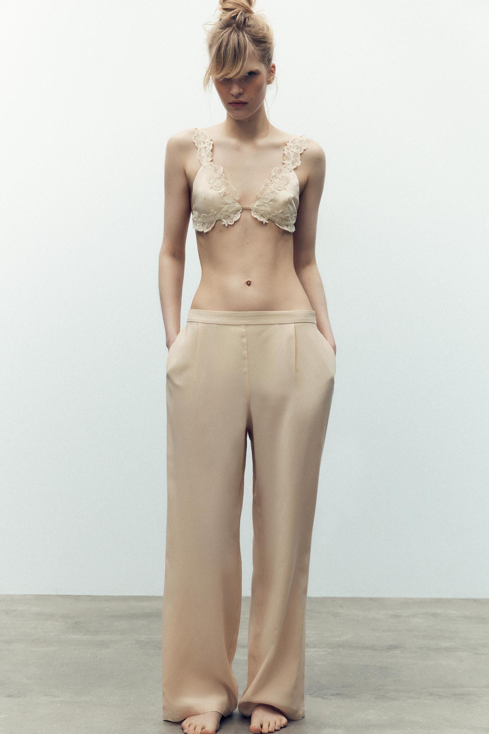 BEADED LACE TRIANGLE BRA Product Image