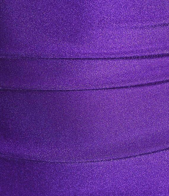 Honey and Rosie Shirred Cross Strap Back Ruffle Back Long Dress Product Image