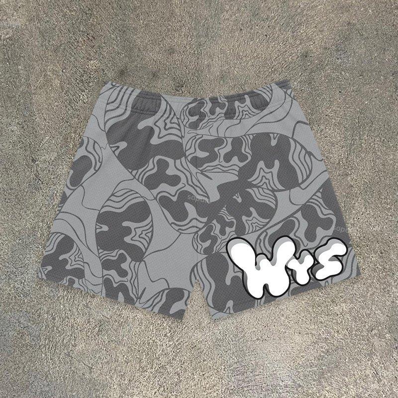 Sopula Fun Footprint Camouflage Print Mesh Shorts Product Image