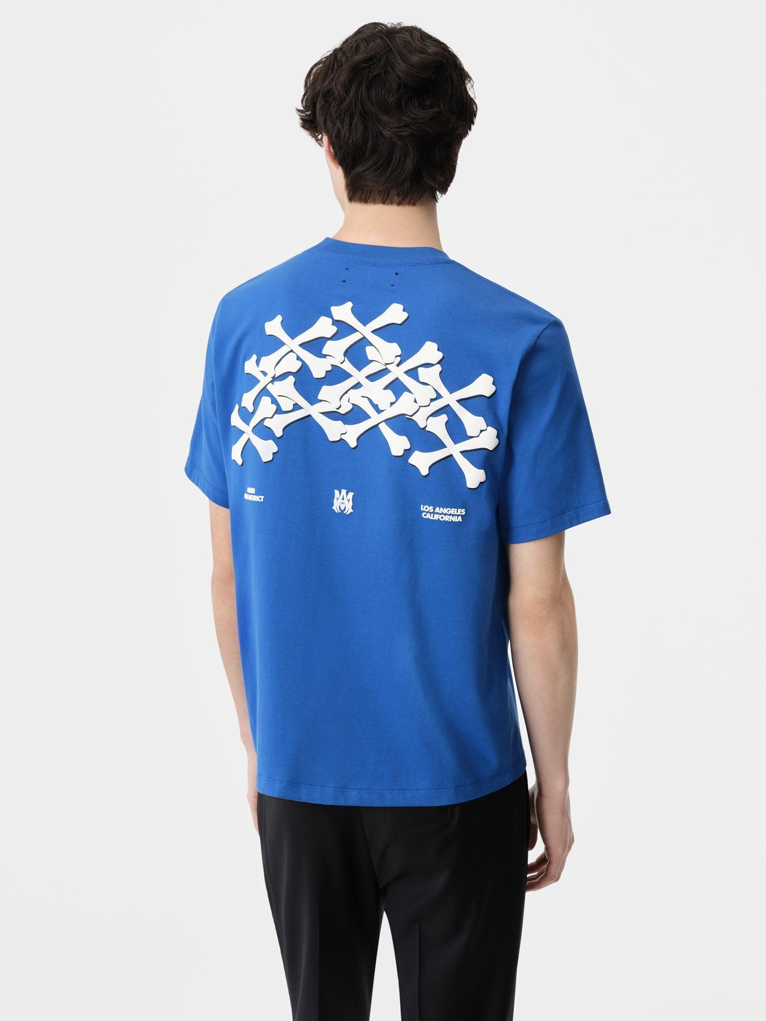 BONES STACKED TEE - Blue Product Image