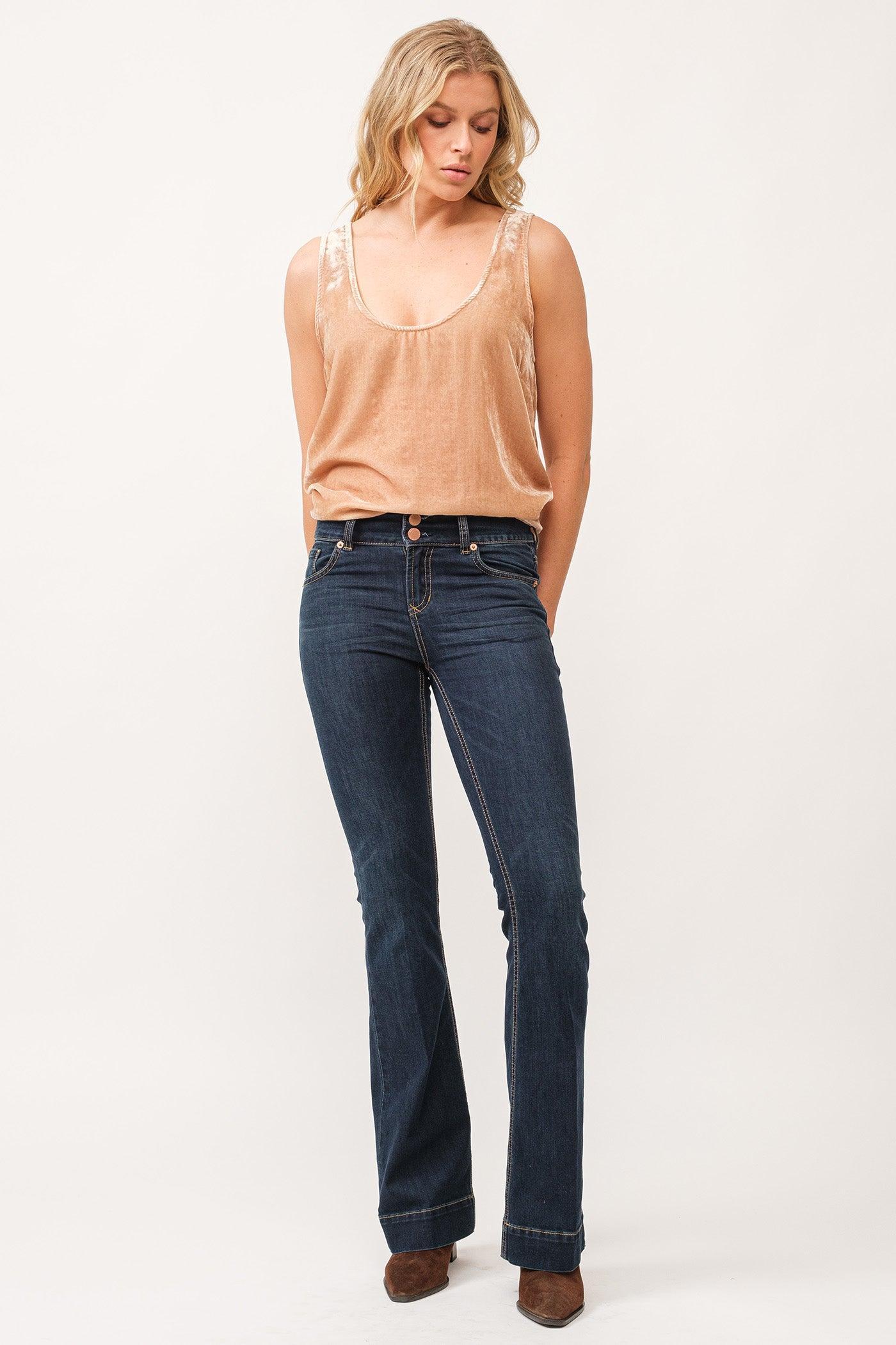 Jaxtyn Mid Rise Wide Hem Jeans Product Image