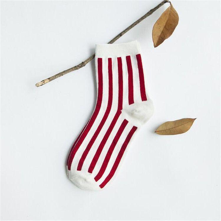 Contrast Color Striped Socks Product Image