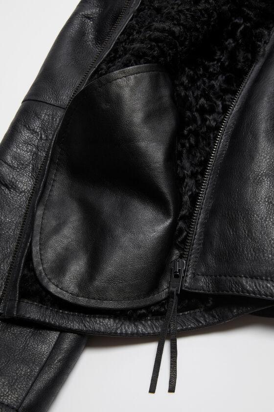 Leather shearling jacket Product Image