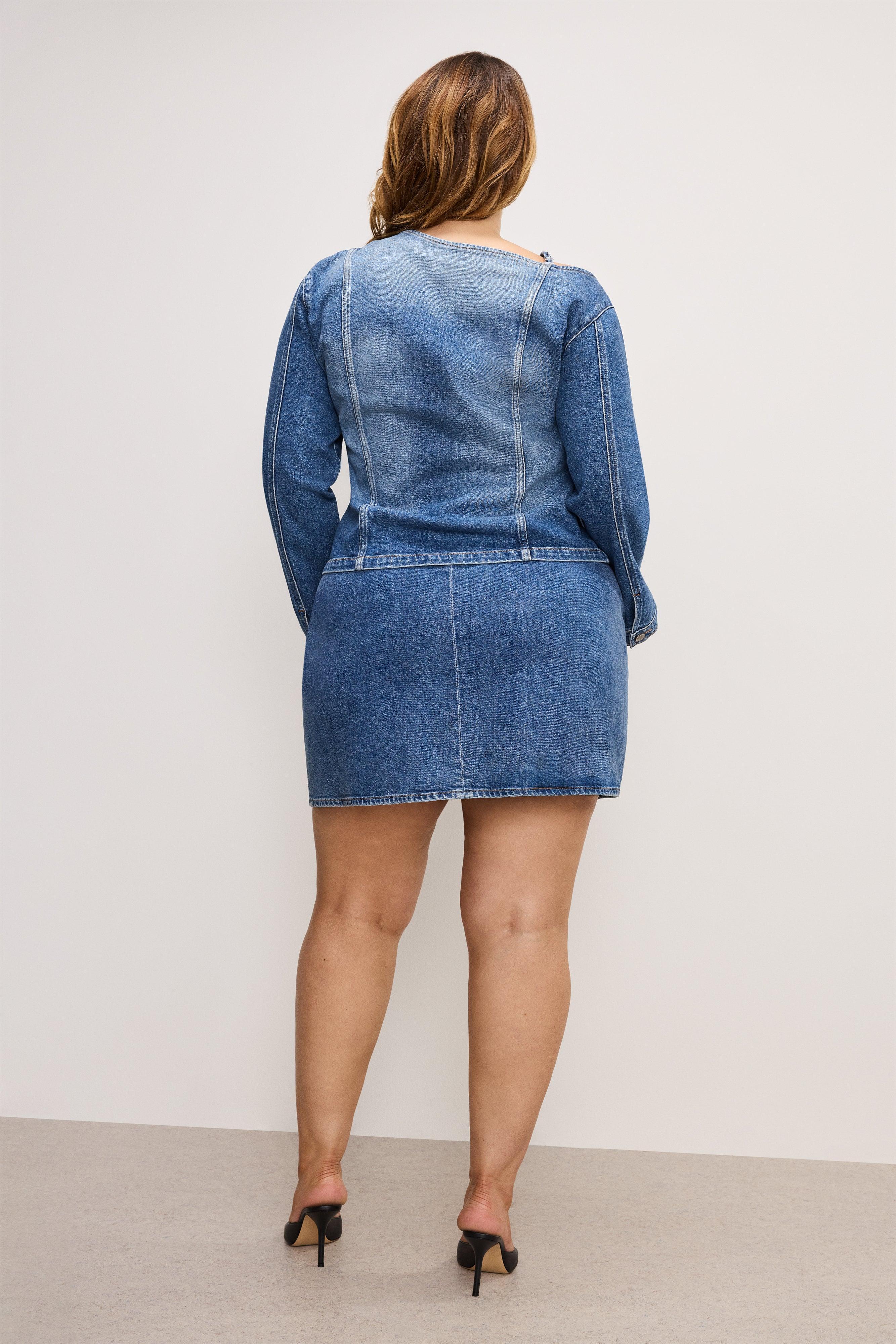 DENIM MINI SKIRT | INDIGO771 Product Image