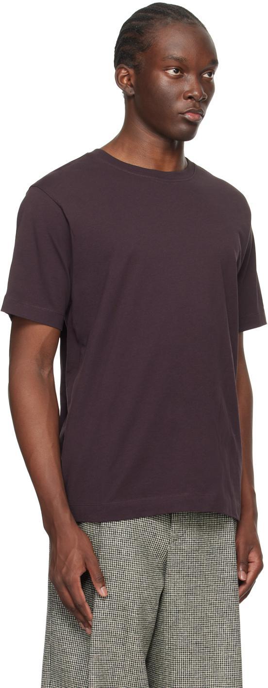 DRIES VAN NOTEN Purple Crewneck T-shirt In 402 Dark Purple Product Image