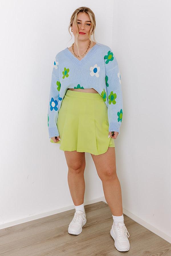 Clever Moment Skirt In Lime Punch Product Image