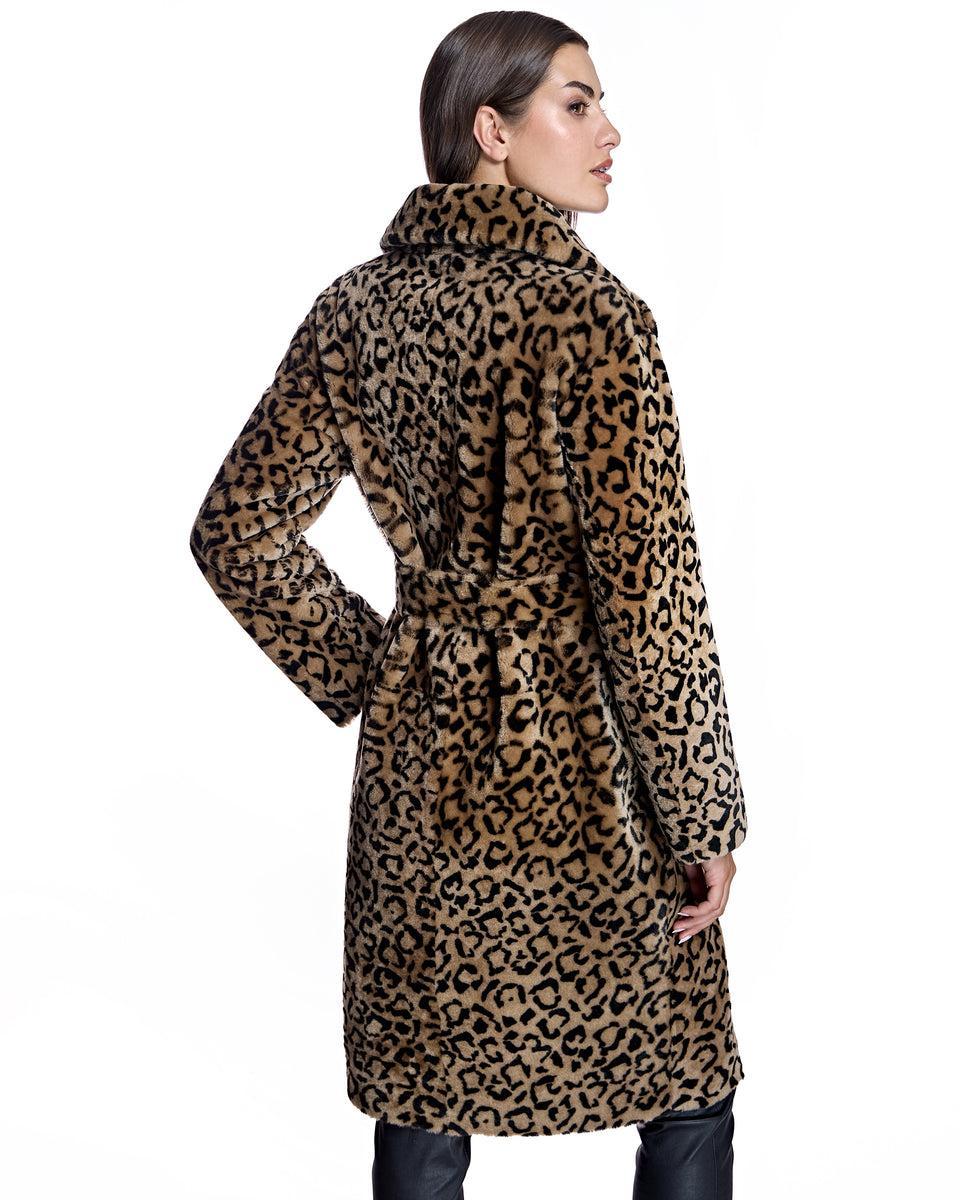 Maximilian Julia & Stella Animal Printed Shearling Coat Product Image