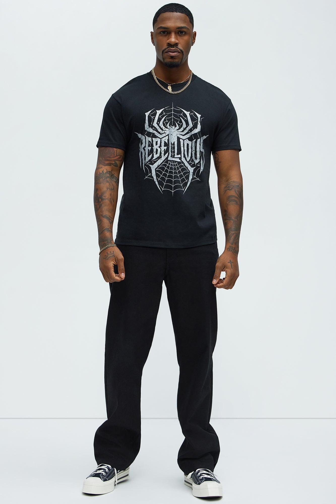 Rebellious Spider Short Sleeve Tee - Black Product Image