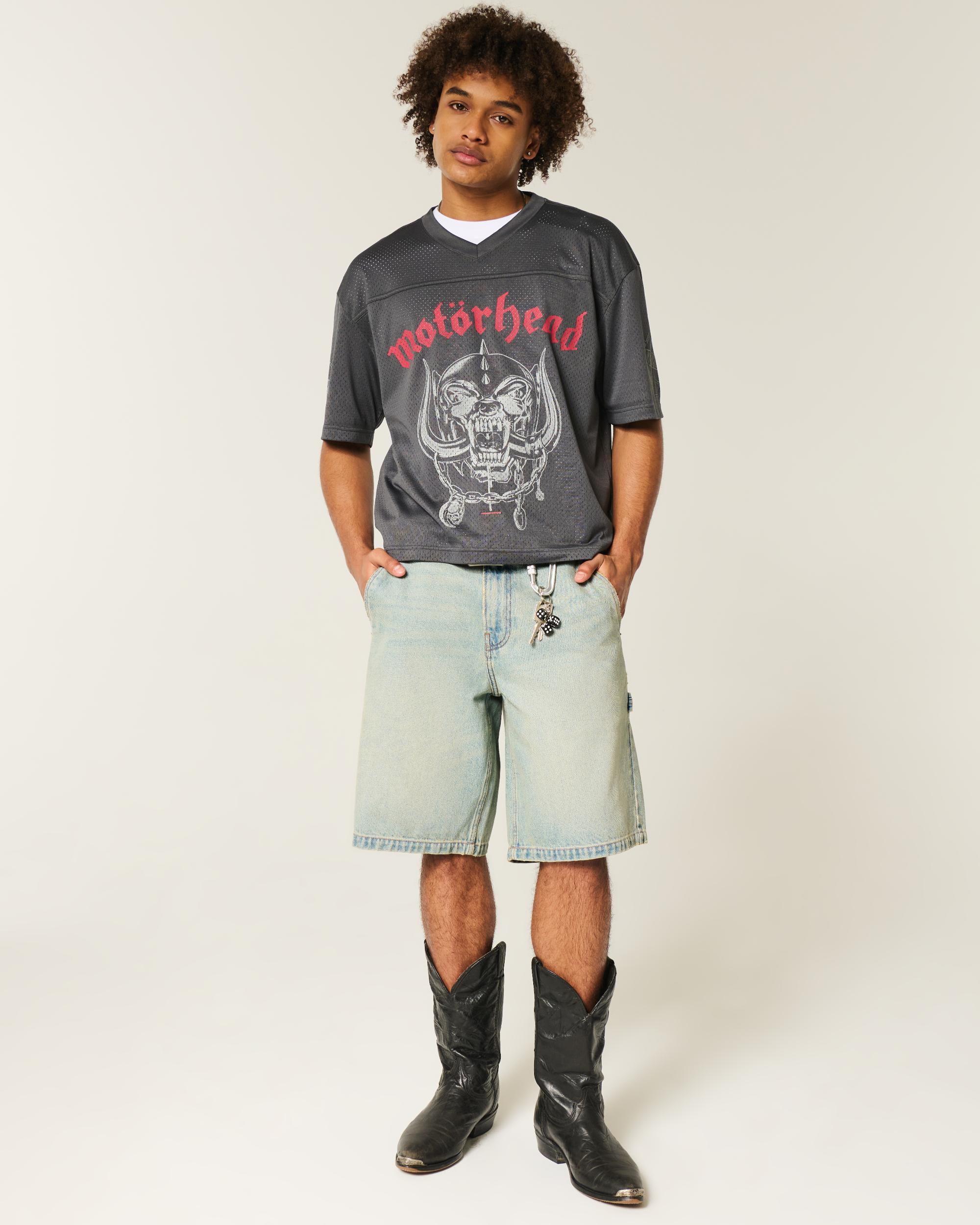 Baggy Denim Cargo Shorts Product Image