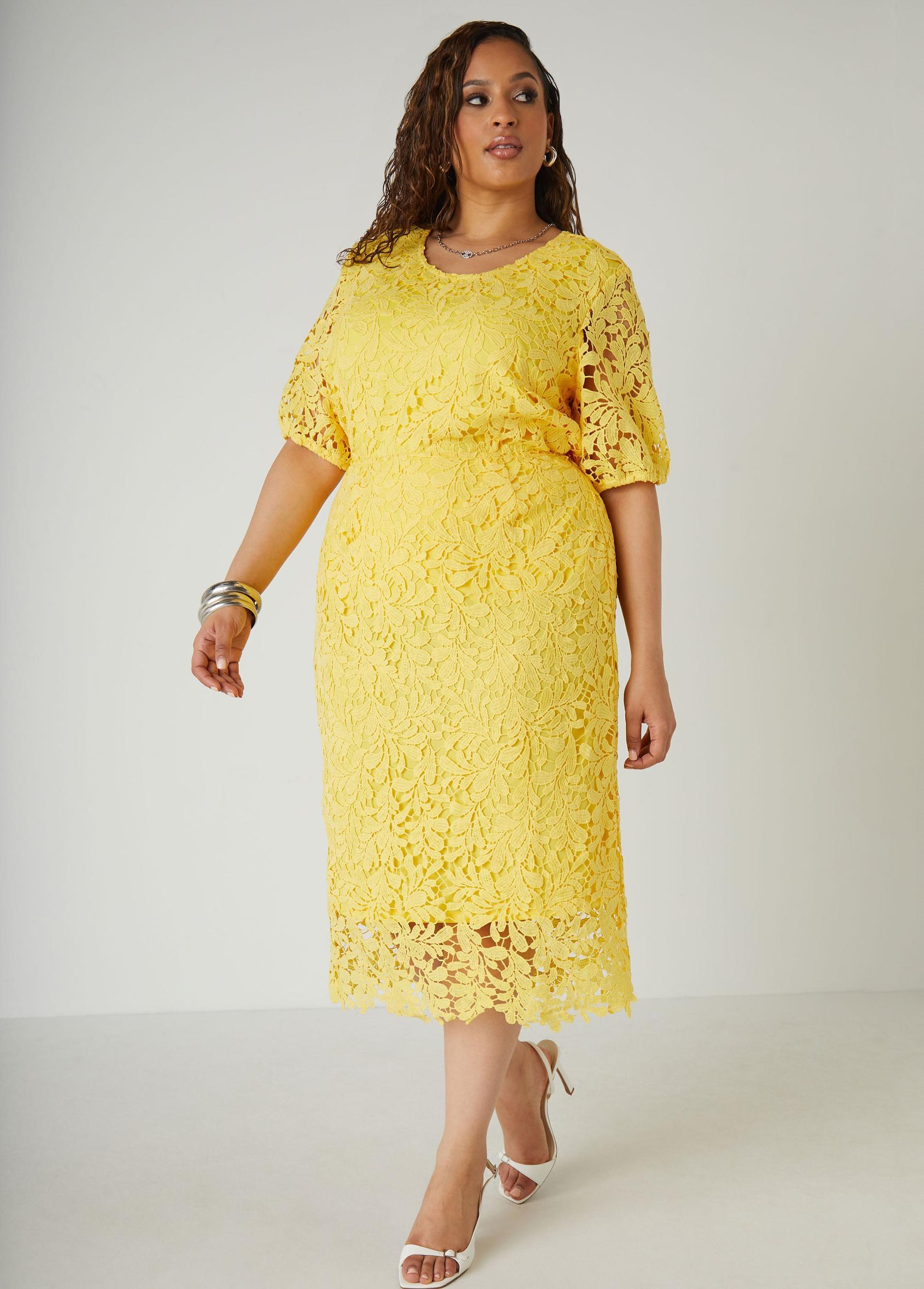 Corded Lace Midi Skirt Product Image