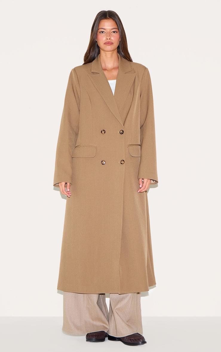 Taupe Maxi Length Duster Coat Product Image