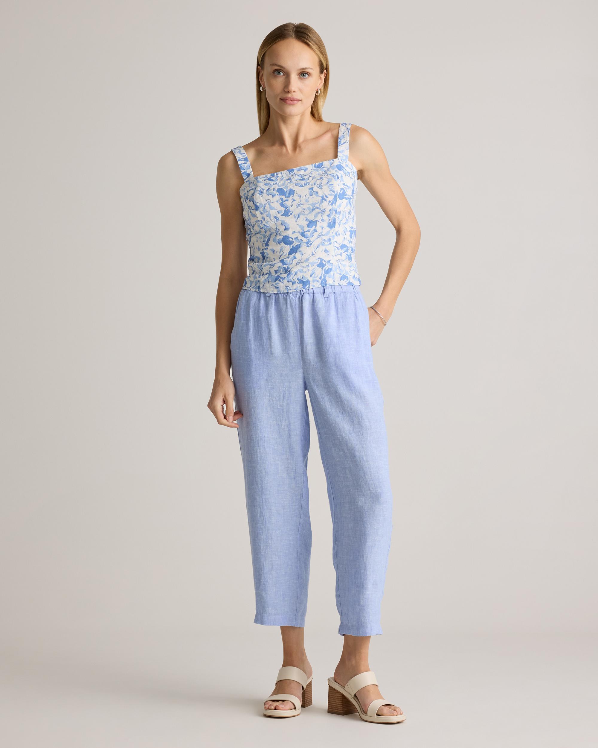 Quince | Women's 100% European Linen Fitted Tank Top Size XS Product Image