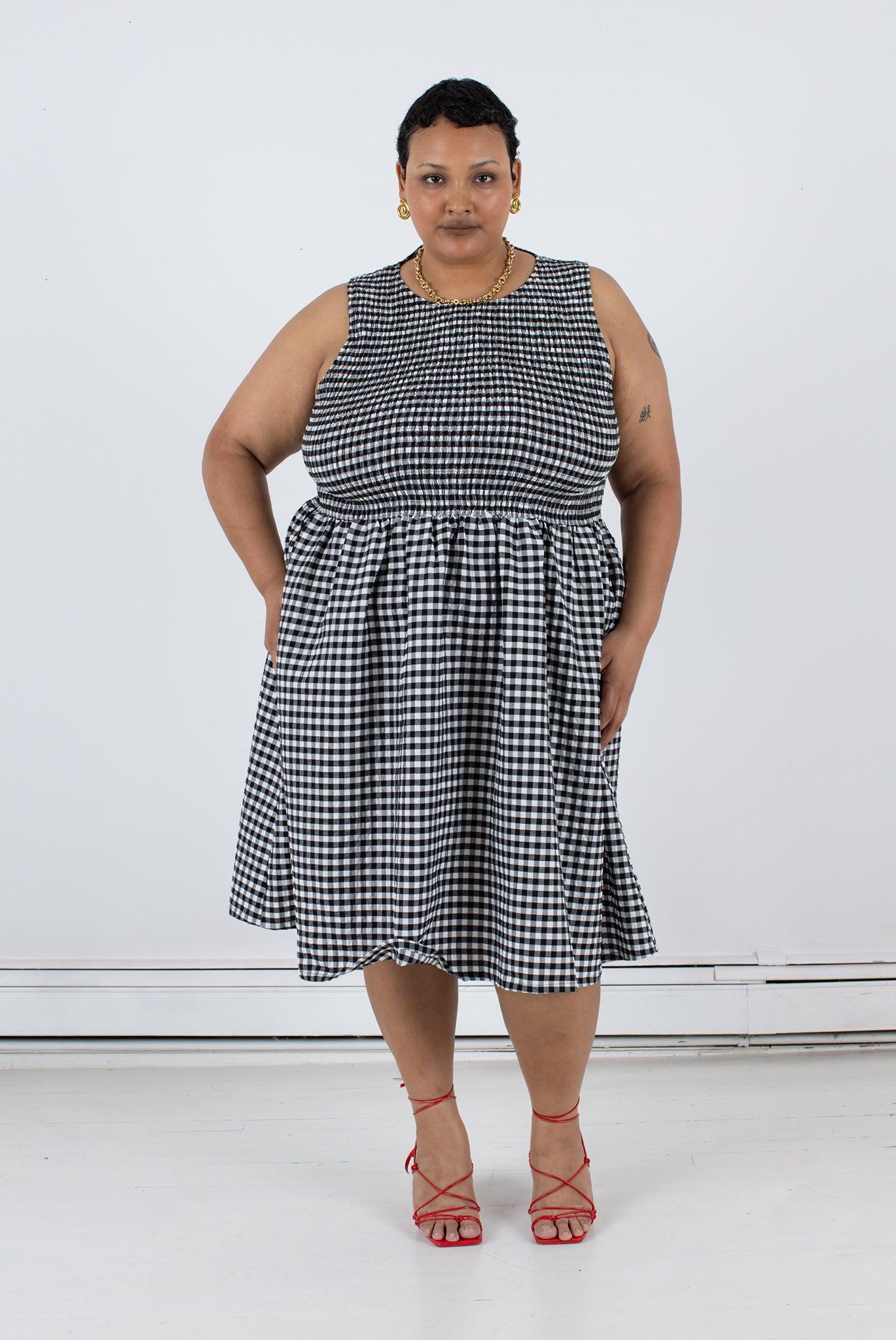 Garden Dress - Black Check Product Image
