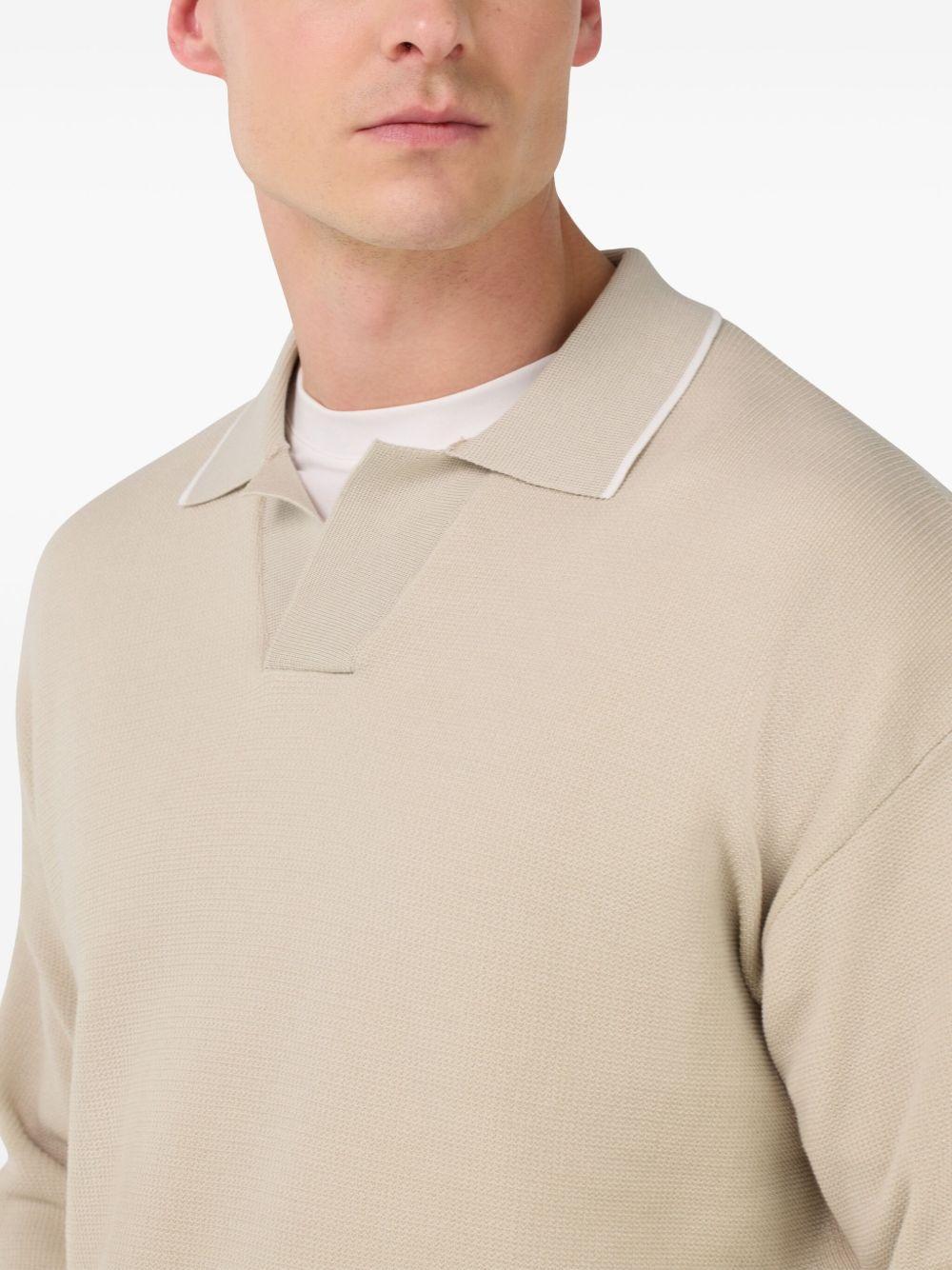 knitted polo shirt Product Image