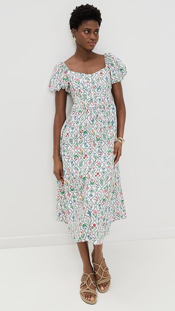 Moon River Puff Sleeve Corset Midi Dress | Shopbop Product Image