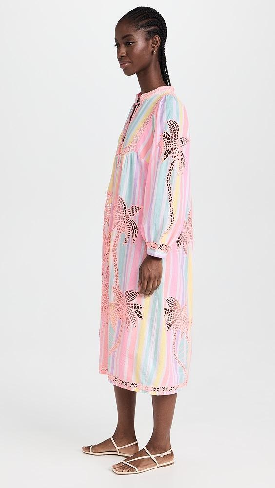 FARM Rio Embroidered Coconut Richillieu Cover Up | Shopbop Product Image