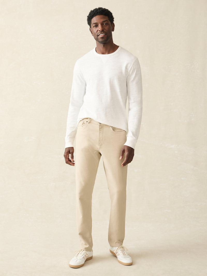 Stretch Terry 5-Pocket Pant - Stone Product Image