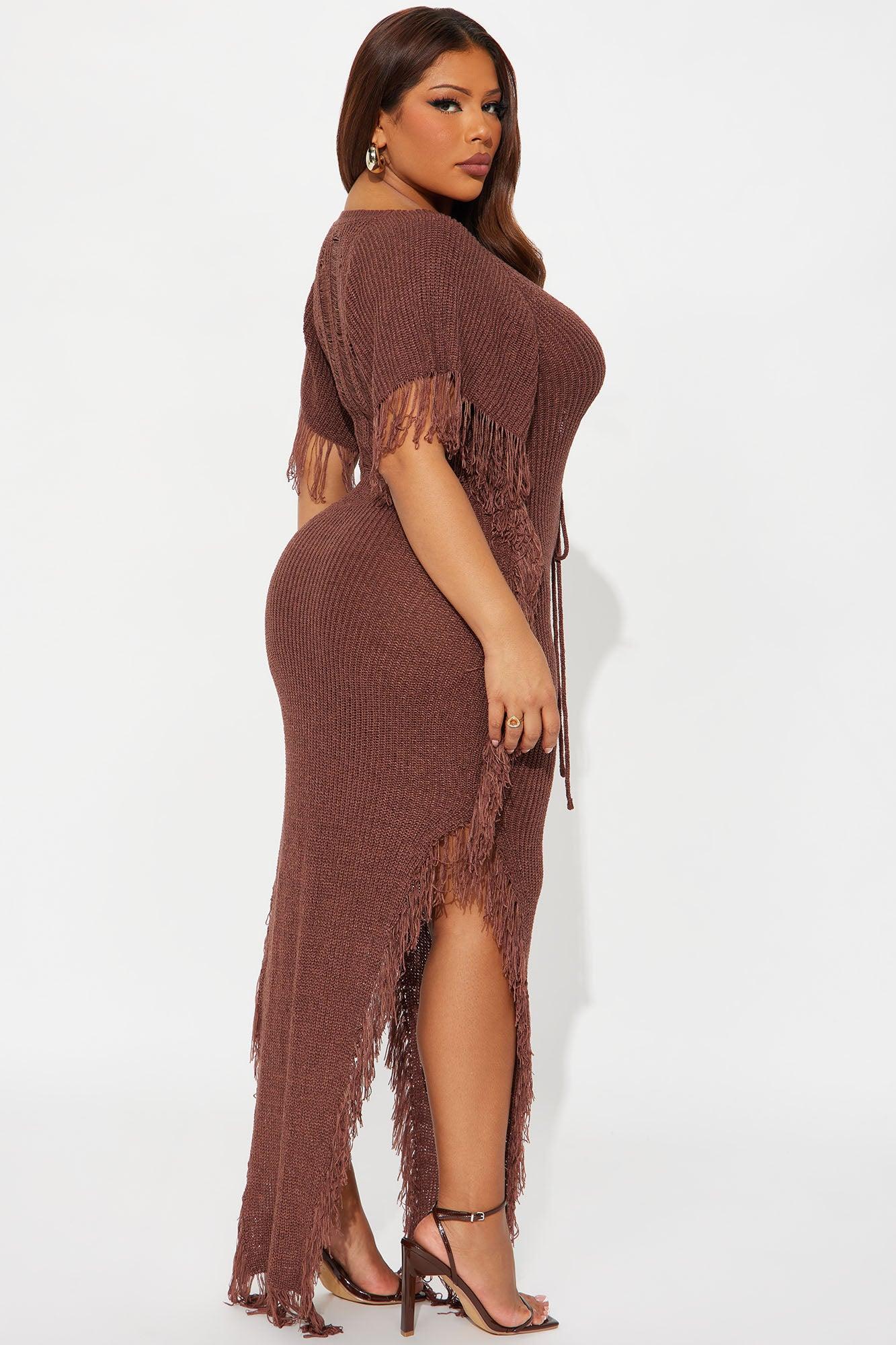 Tatiana Knit Maxi Dress - Mocha Female Product Image
