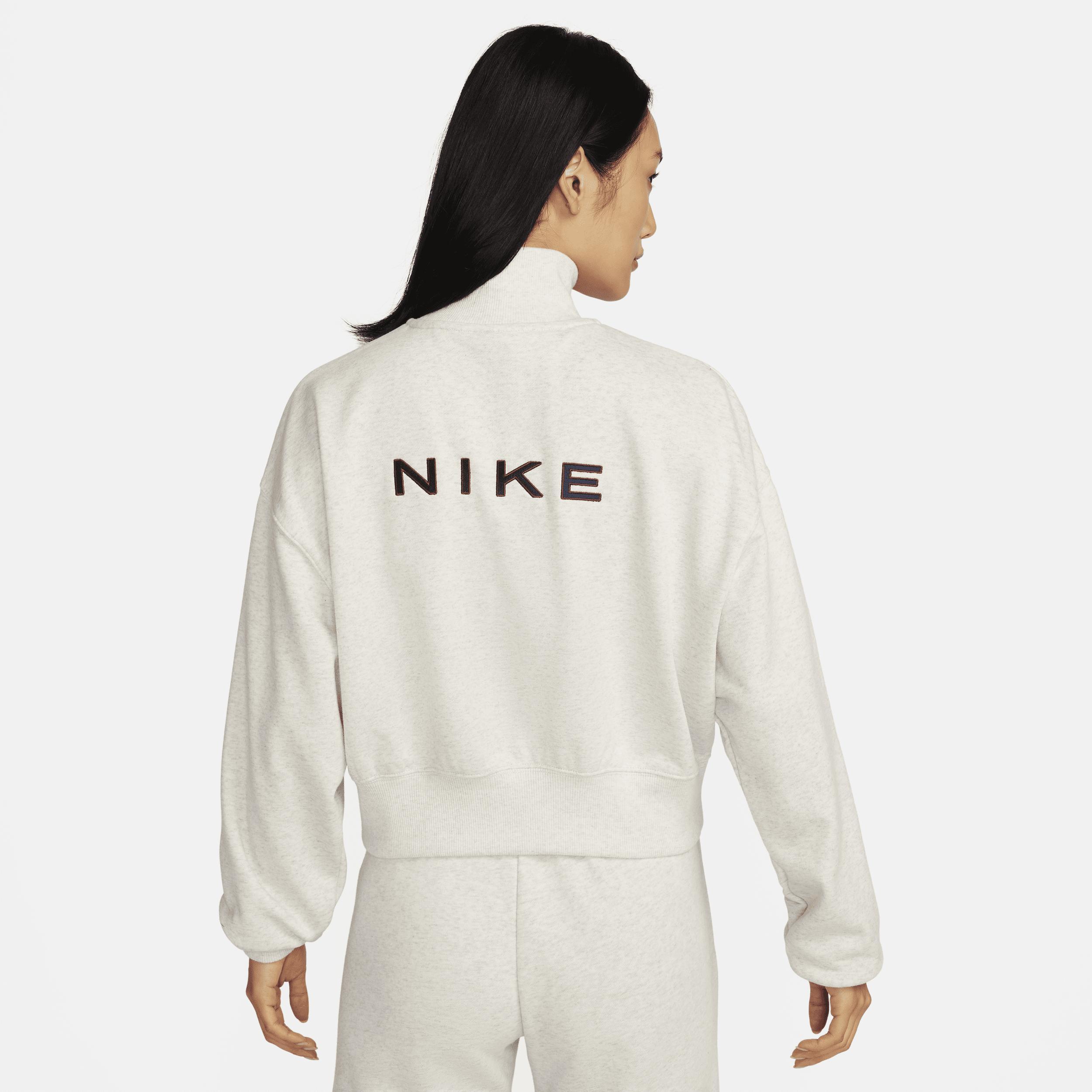 Nike Sportswear Women's Oversized 1/2-Zip Crop Fleece Sweatshirt Product Image