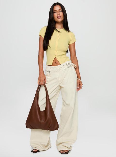 Suzu Knit Top Lemon Product Image