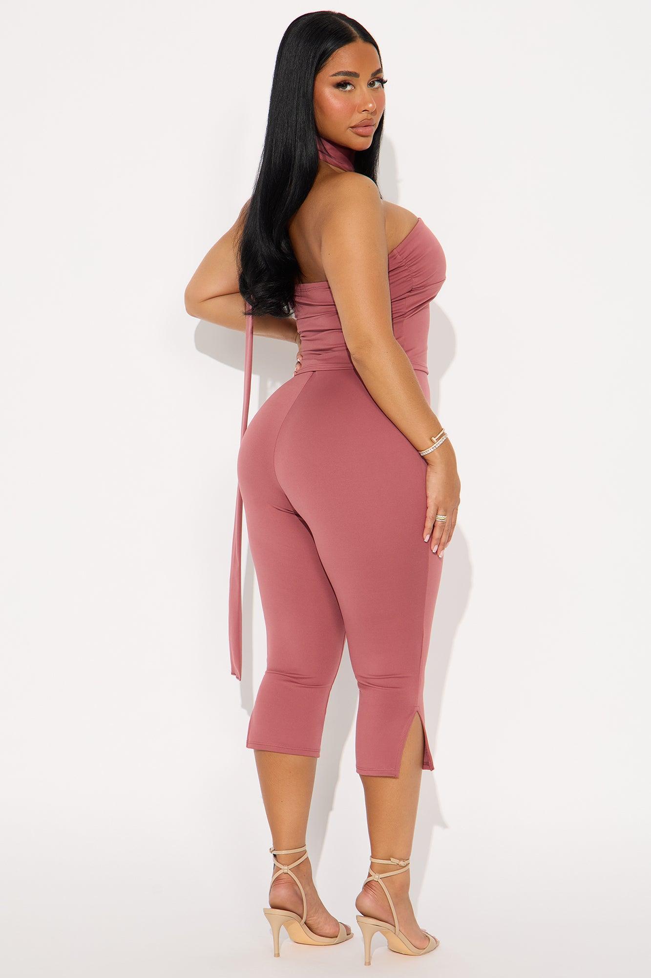 Ava 3 Piece Capri Set - Mauve Female Product Image