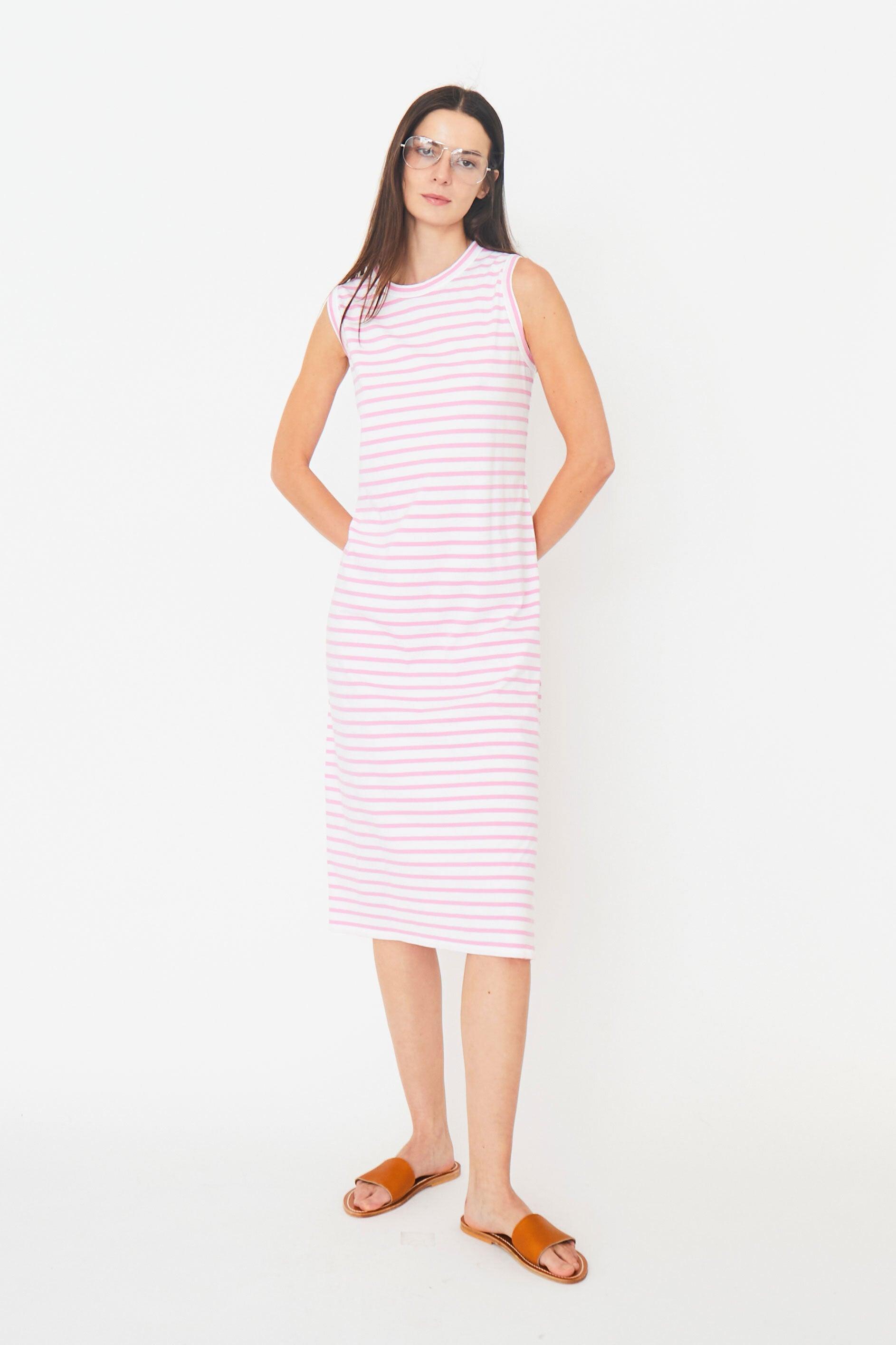 The Tank Dress - White/Hot Pink Female Product Image