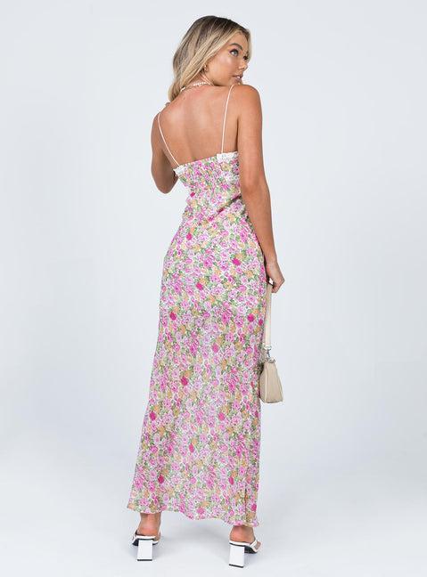 Emily Maxi Dress Pink Floral Product Image