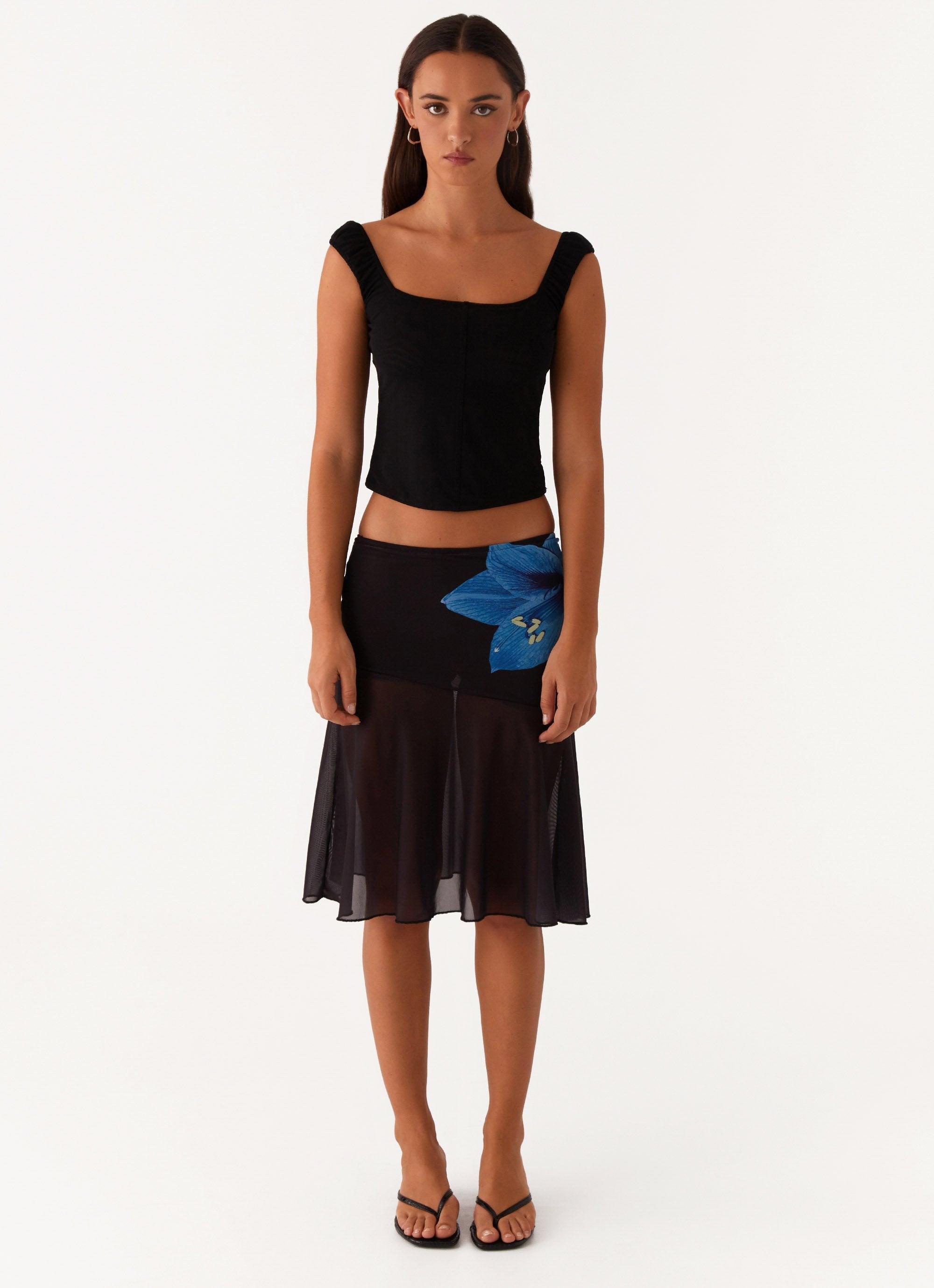 Indie Midi Skirt - Black Product Image