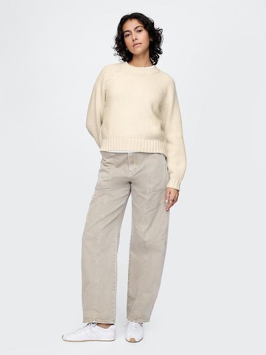 Relaxed Balloon-Sleeve Sweater Product Image