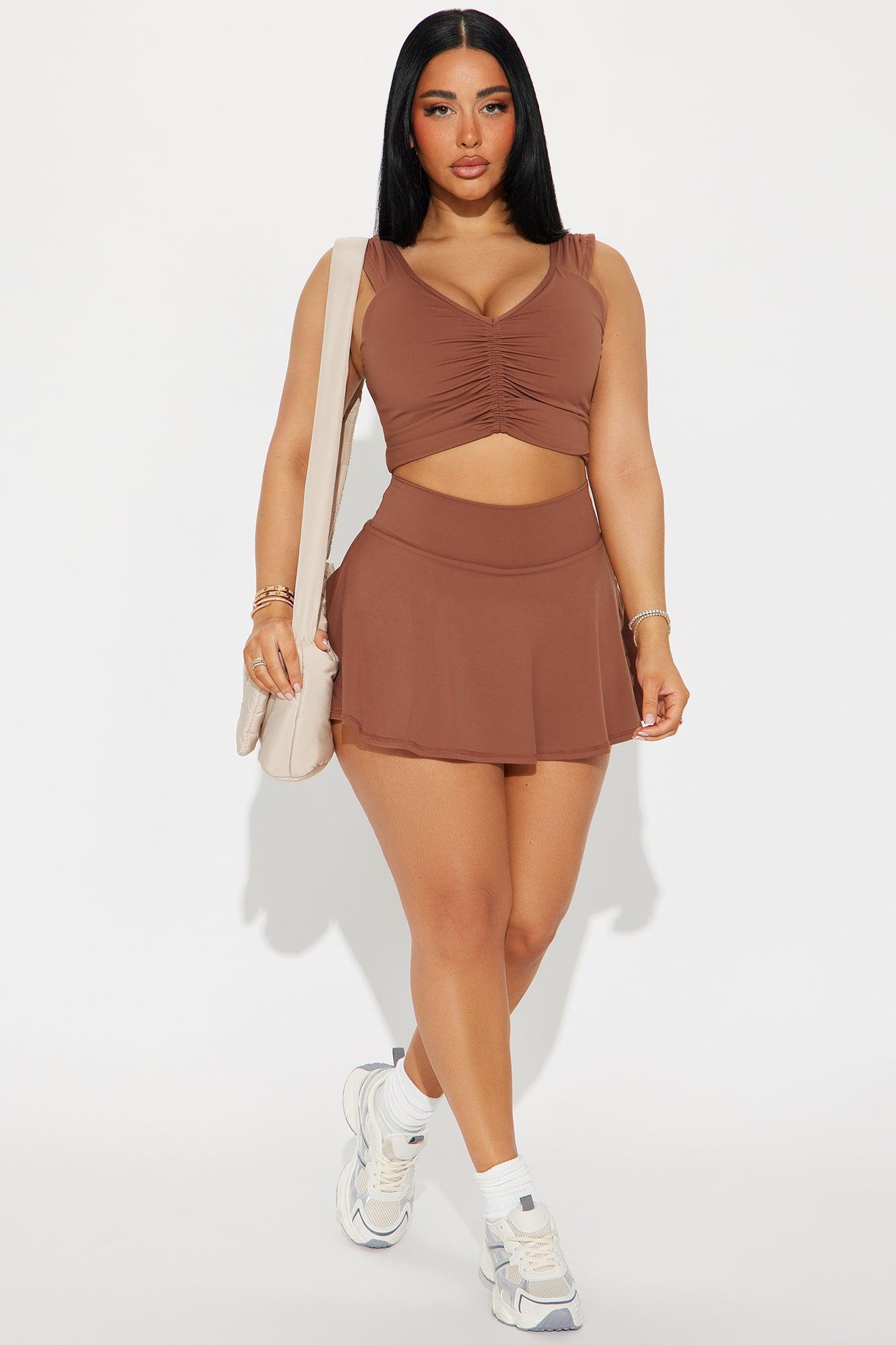 Payton Active Skirt Set - Mocha Product Image