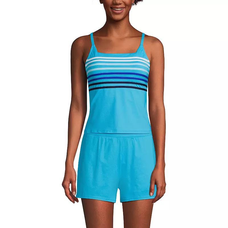 Womens Lands End D-Cup Chlorine Resistant Squareneck Tankini Swimsuit Top Product Image