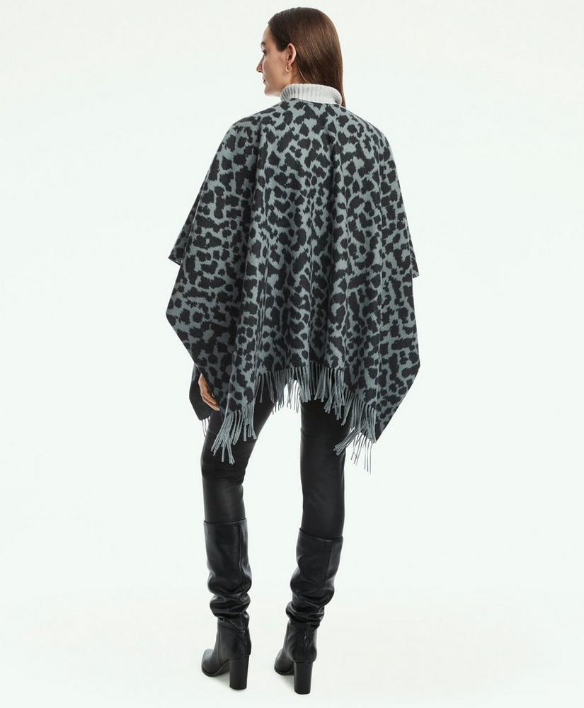 Wool Cashmere Animal Print Ruana Product Image