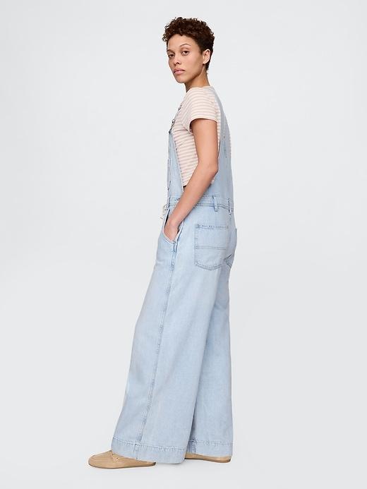 UltraSoft Denim Baggy Overalls Product Image