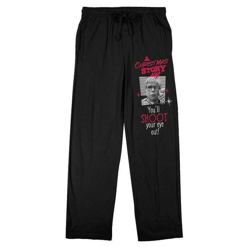 Men's A Christmas Story "You'll Shoot Your Eye Out!" Sleep Pants, Size: XL, Black Product Image