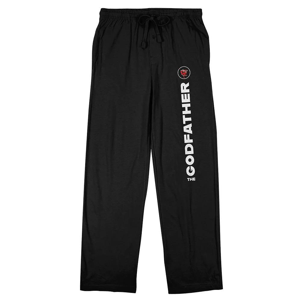 Men's The Godfather Rose Pajama Pants, Size: XXL, Black Product Image
