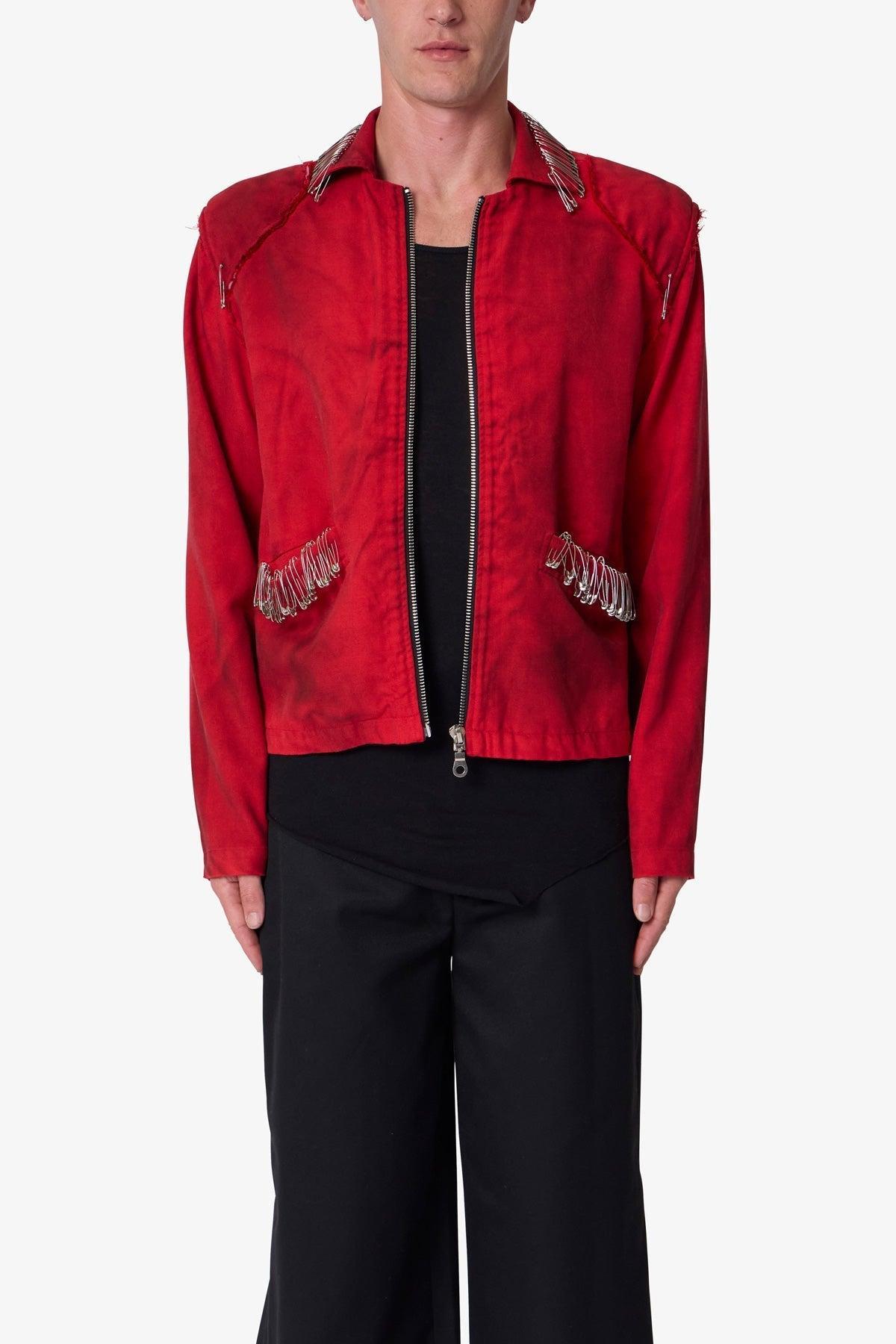 Safety Pin Jacket - Red Product Image