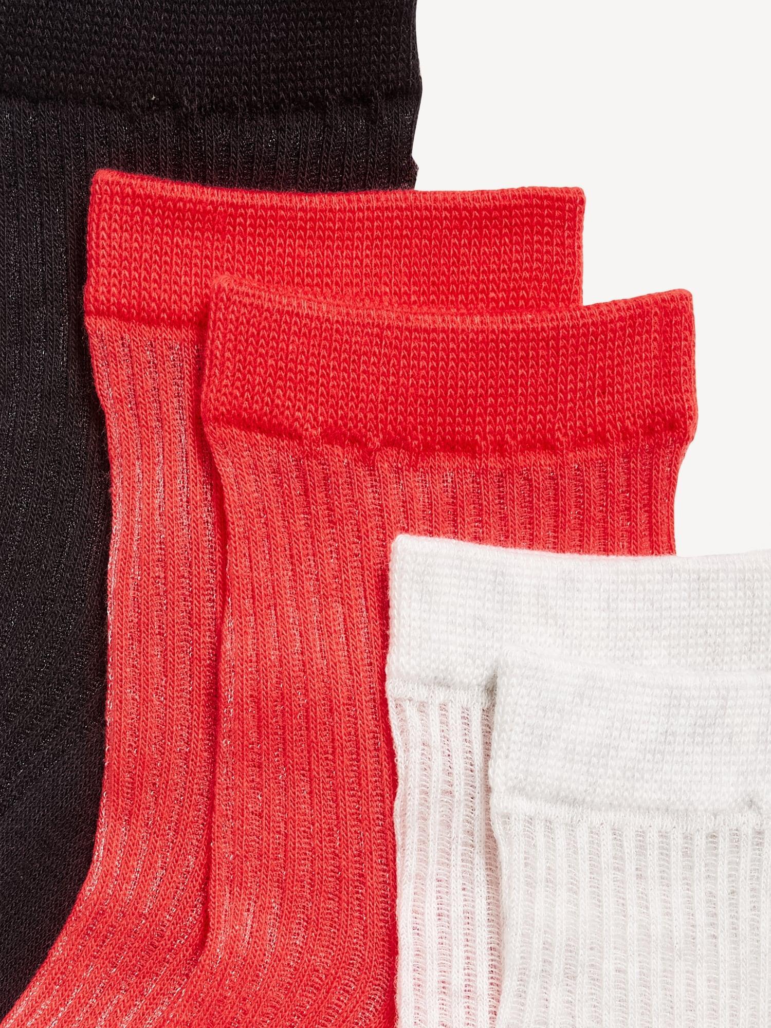 Sheer Stripe Quarter Crew Socks 3-Pack for Women Product Image