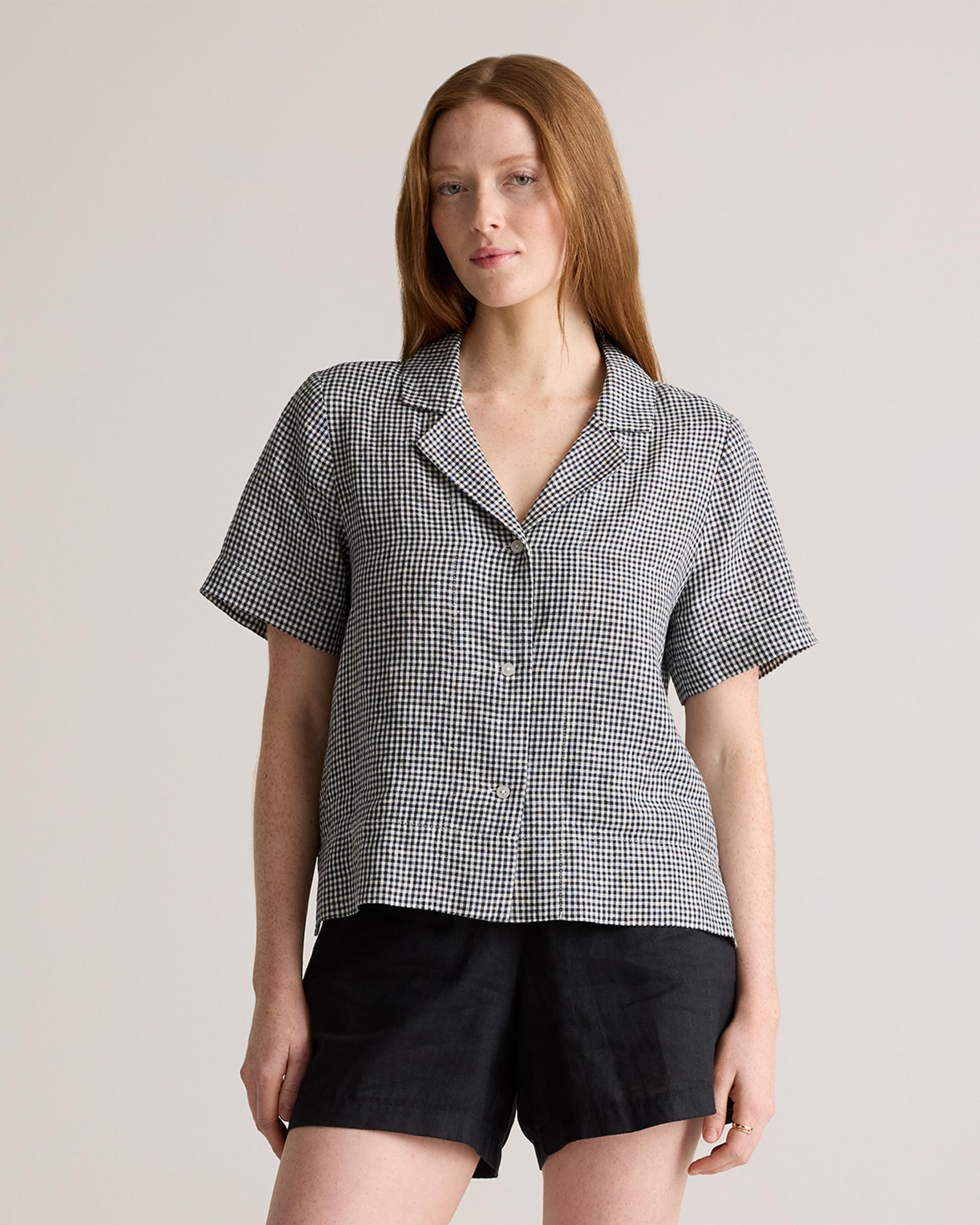 Quince | Women's 100% European Linen Short Sleeve Shirt Size XL Product Image