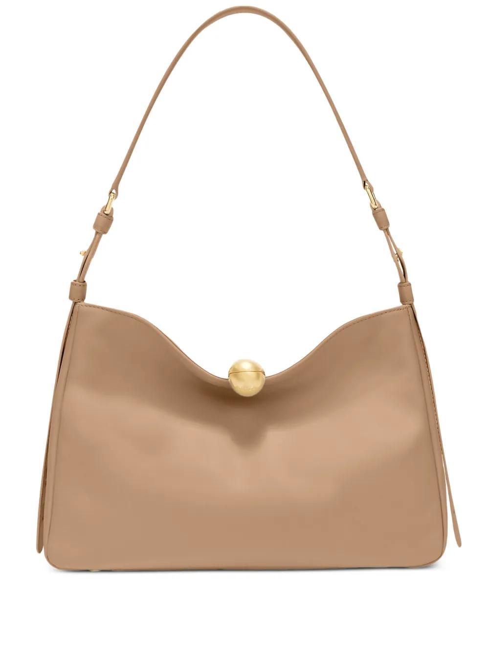 FURLA Medium Sfera Soft Shoulder Bag In Beige Product Image