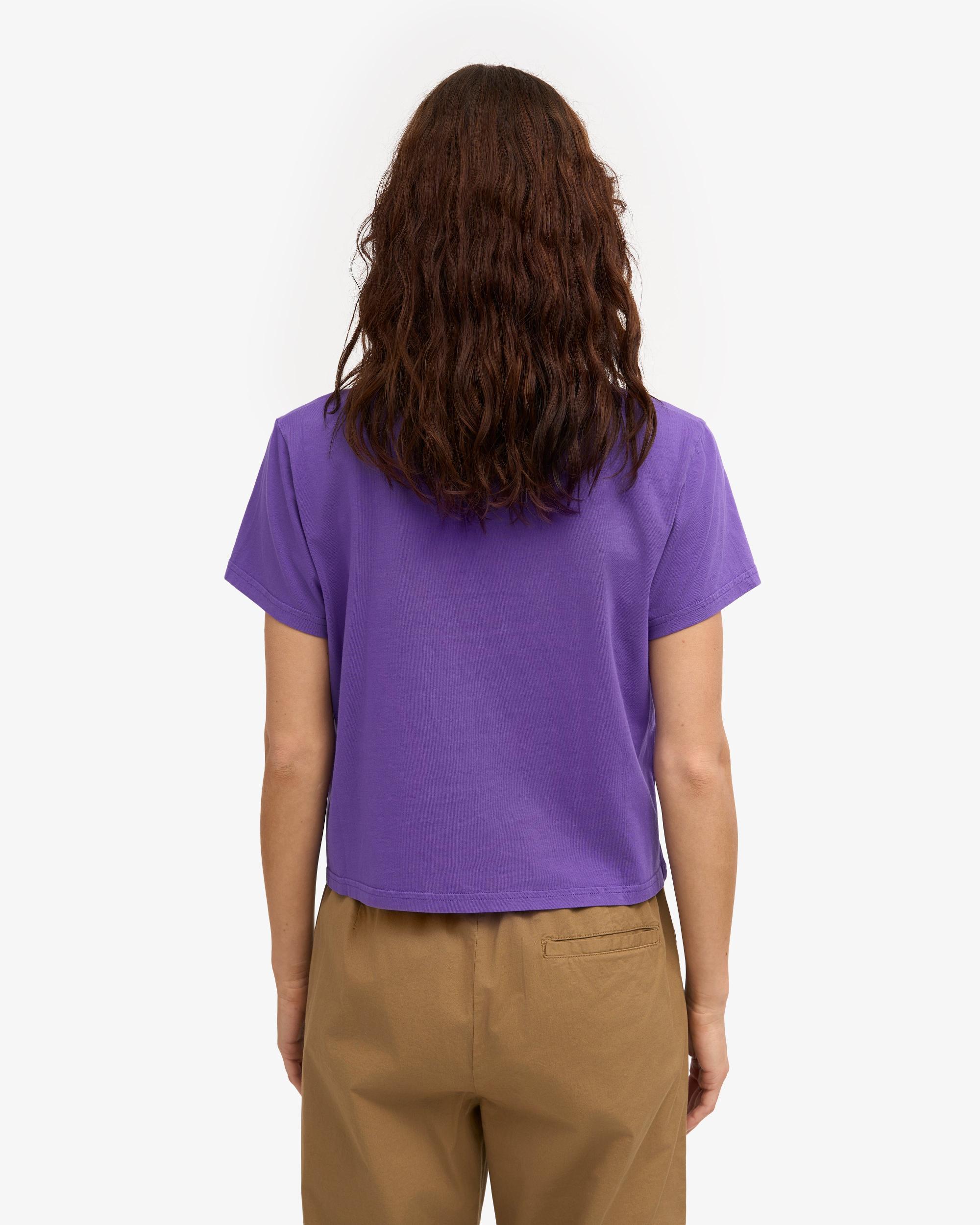 Organic Boxy Crop Tee - Lava Grey Product Image
