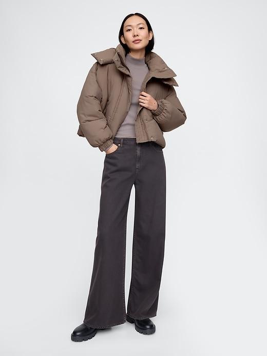 Cropped Duvet Wrap Puffer Jacket Product Image