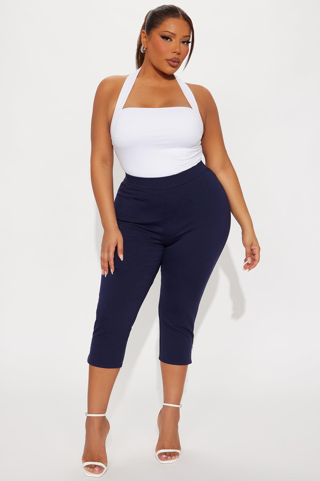 Take A Bow Capri Legging - Navy Female Product Image