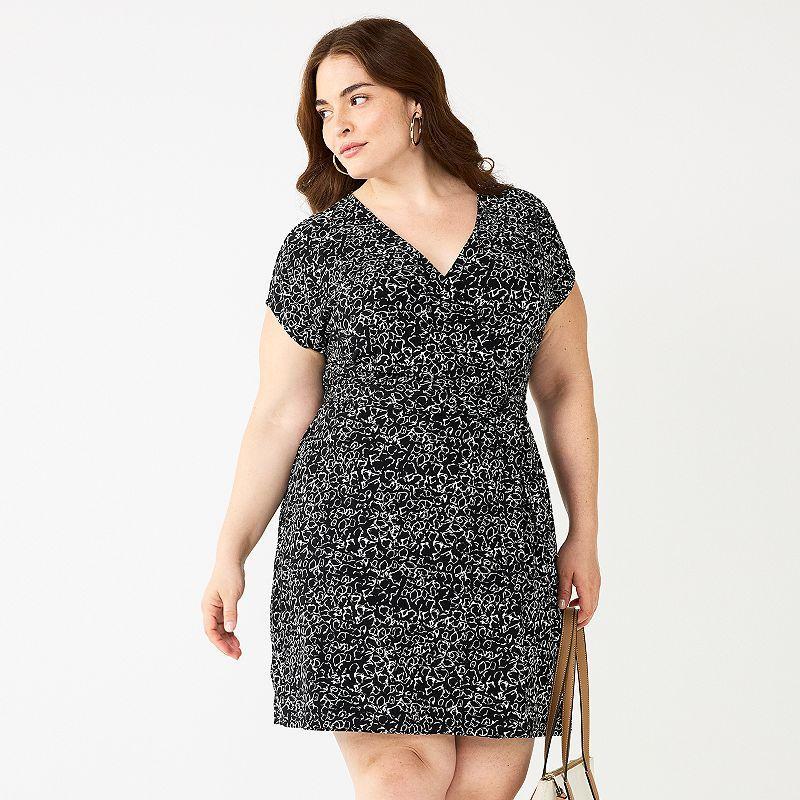 Plus Size Nine West Dolman Sleeve Wrap Dress, Womens Product Image