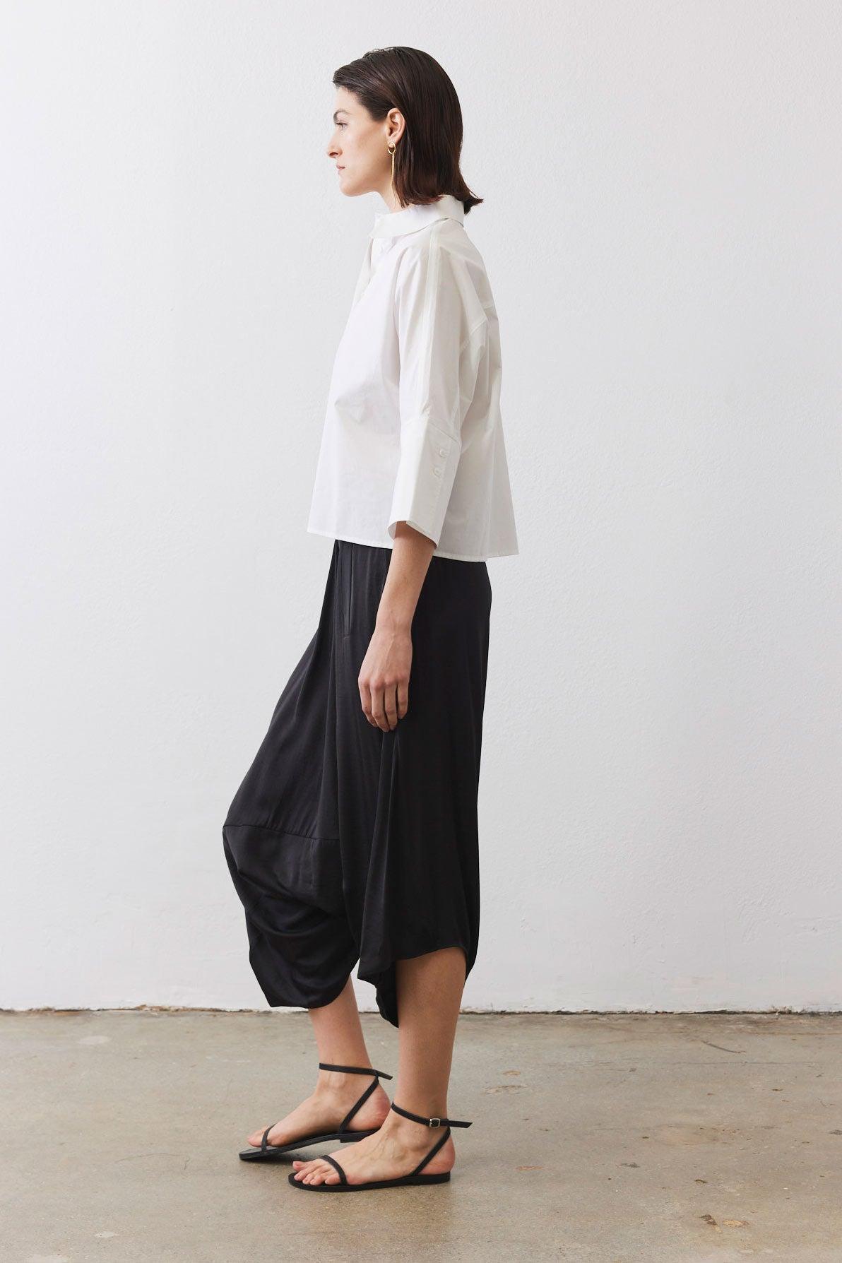 Oversized Poplin Cropped Blouse Product Image