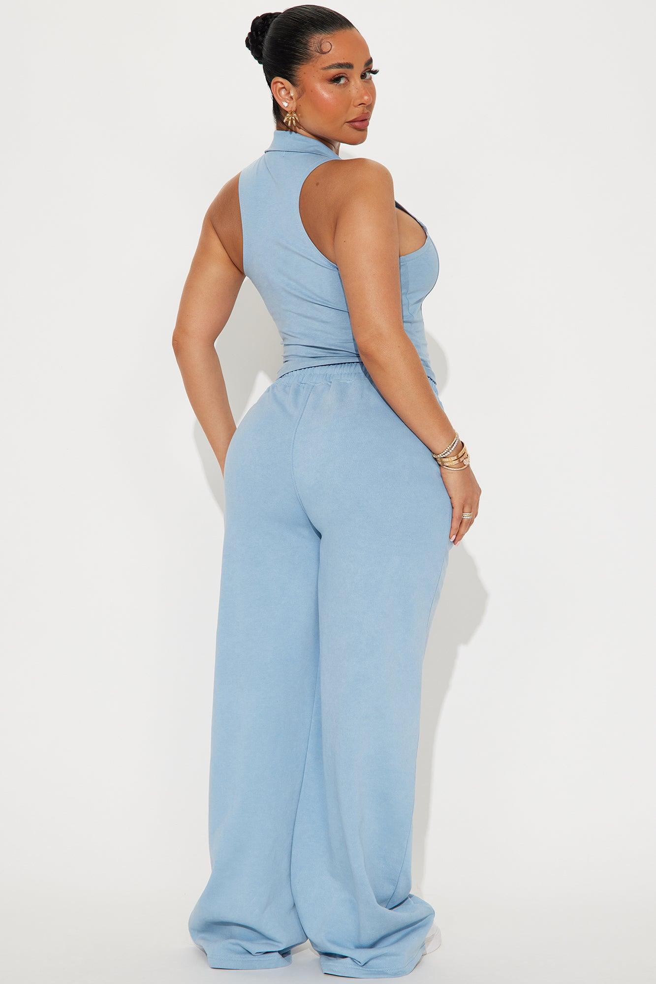 Relaxed Weekend Pant Set - Blue Product Image