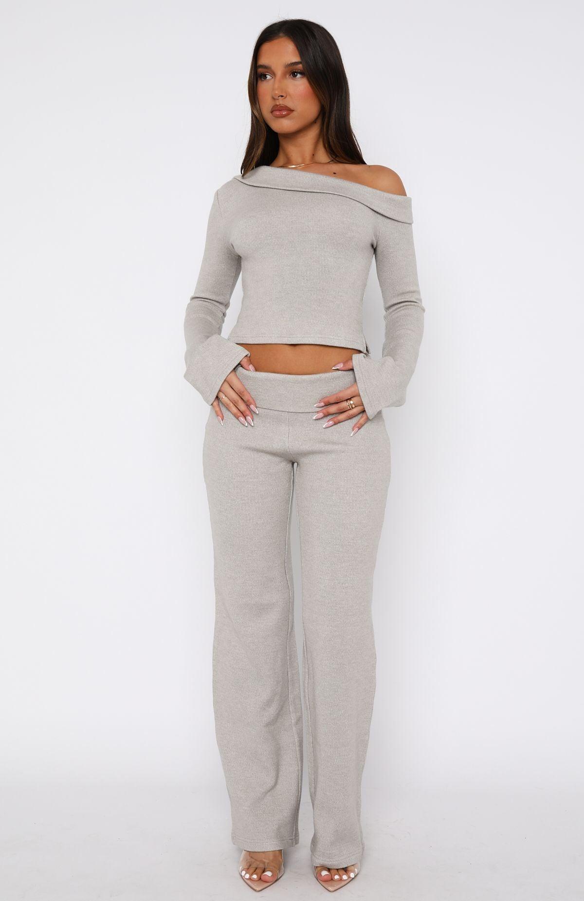 So Little Time Long Sleeve Top Grey Marle Product Image