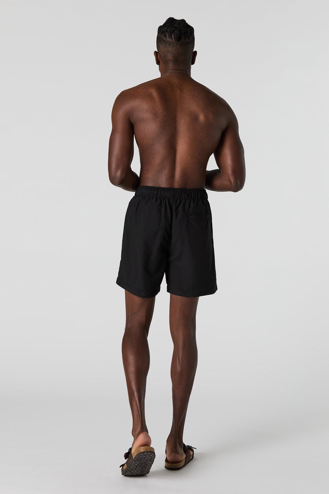 Solid Drawstring Swim Short Male Product Image