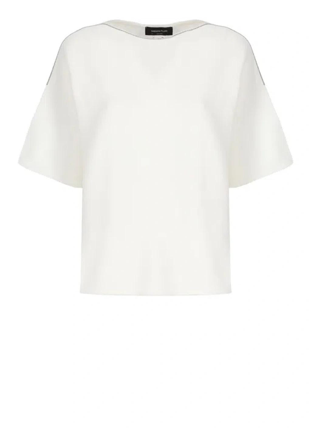 FABIANA FILIPPI Crew-neck T-shirt In White Product Image