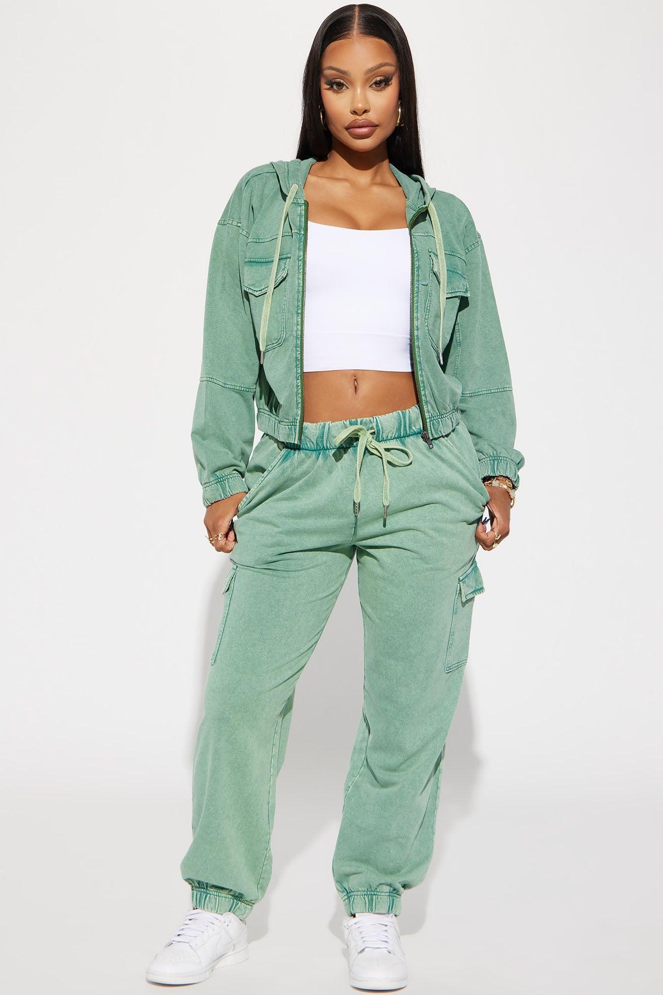 Fiona Fleece Lounge Jacket - Green Product Image
